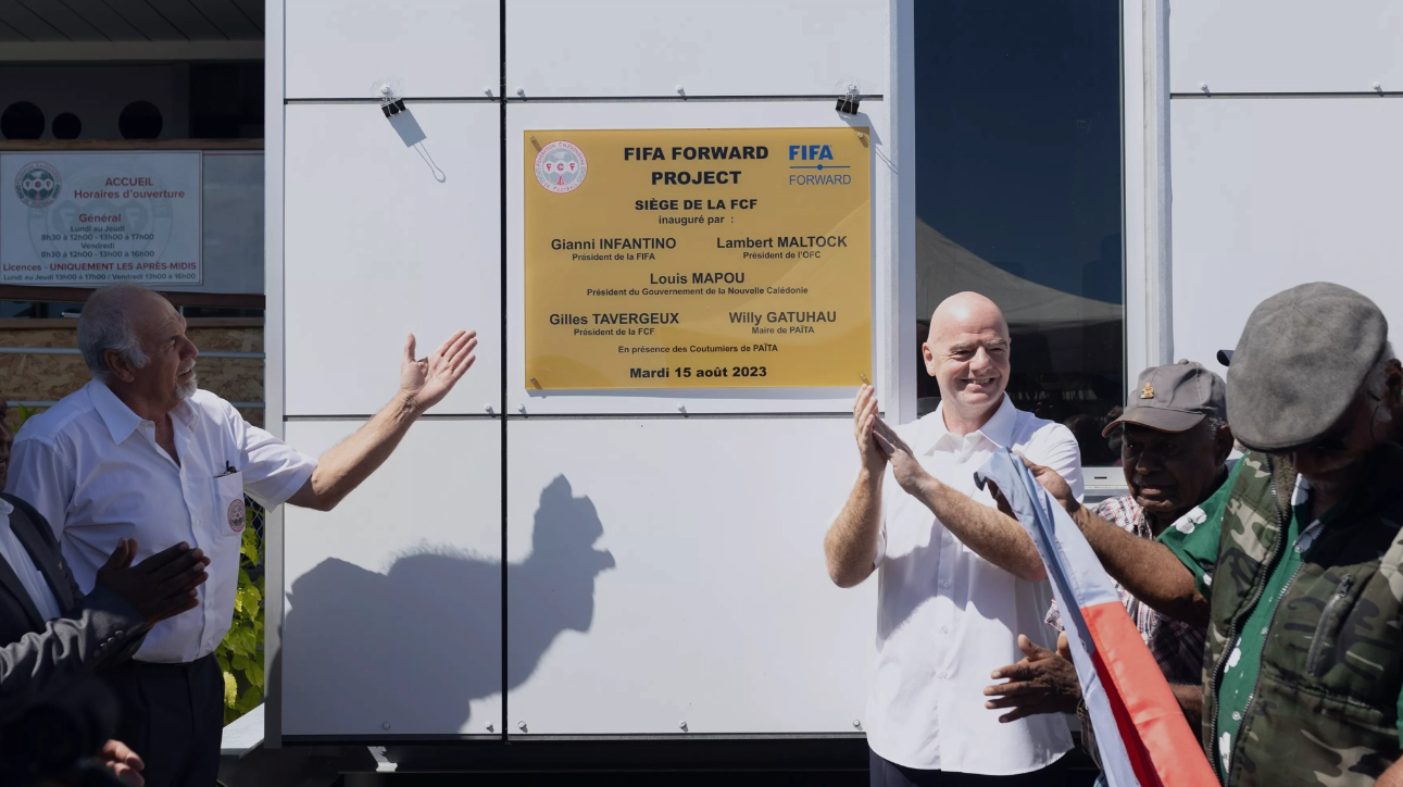 Infantino ends Pacific tour with opening of New Caledonia FA in Nouméa