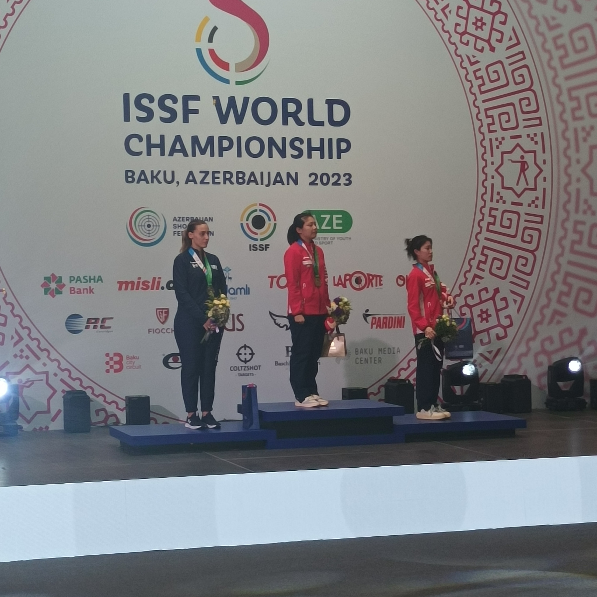 China's Jiang Ranxin won the women's 10m air pistol to complete a successful first day of competition at the ISSF World Championships ©ITG