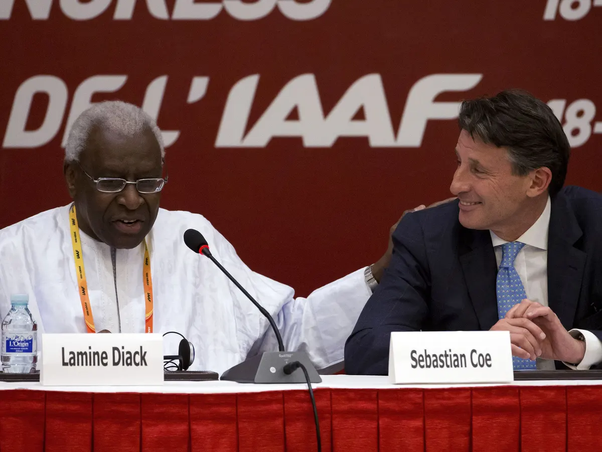 Sebastian Coe's praise of predecessor Lamine Diack was ill-judged but thankfully he managed to rescue the situation ©Getty Images
