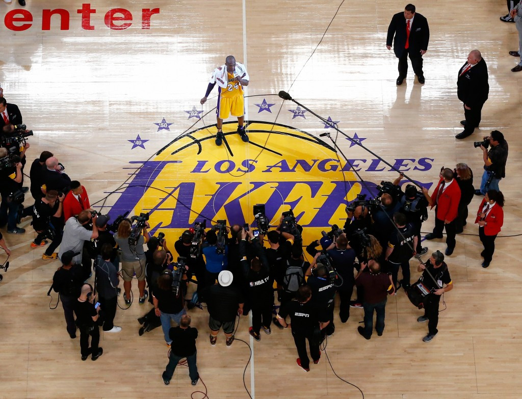 Kobe Bryant has been praised by Los Angeles 2024 bid leaders following the final game of his career ©Getty Images
