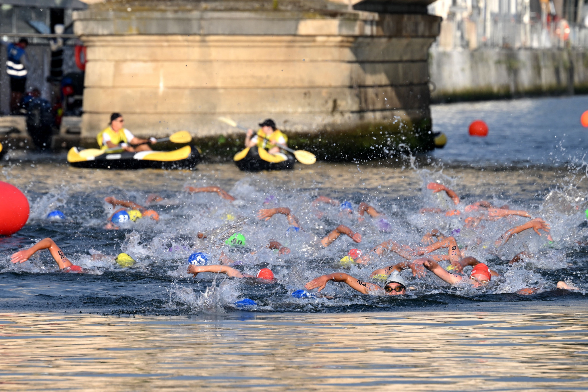 World Triathlon has ruled against using the Seine for its Paralympic test event over health risks ©Getty Images