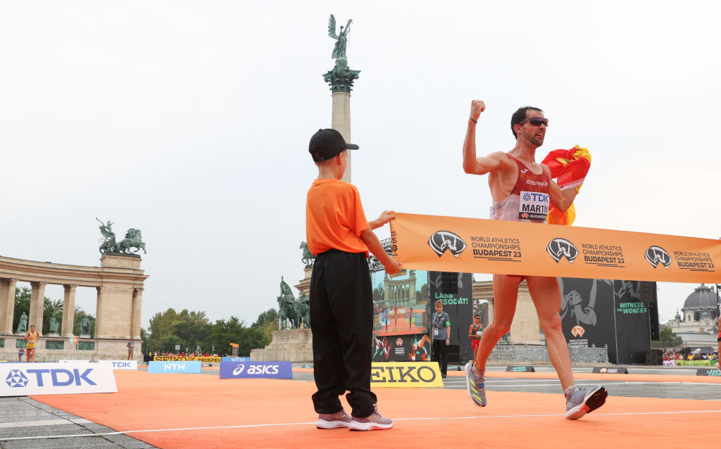 Spain's Alvaro Martin won the first gold medal of the World Athletics Championships in Budapest in the men's 20km race walk ©Getty Images
