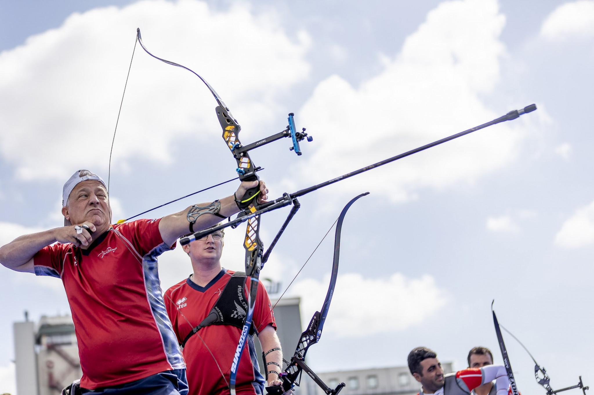 British duo David Phillips and Cameron Radigan emerged victorious from the men’s recurve open doubles final ©EPC
