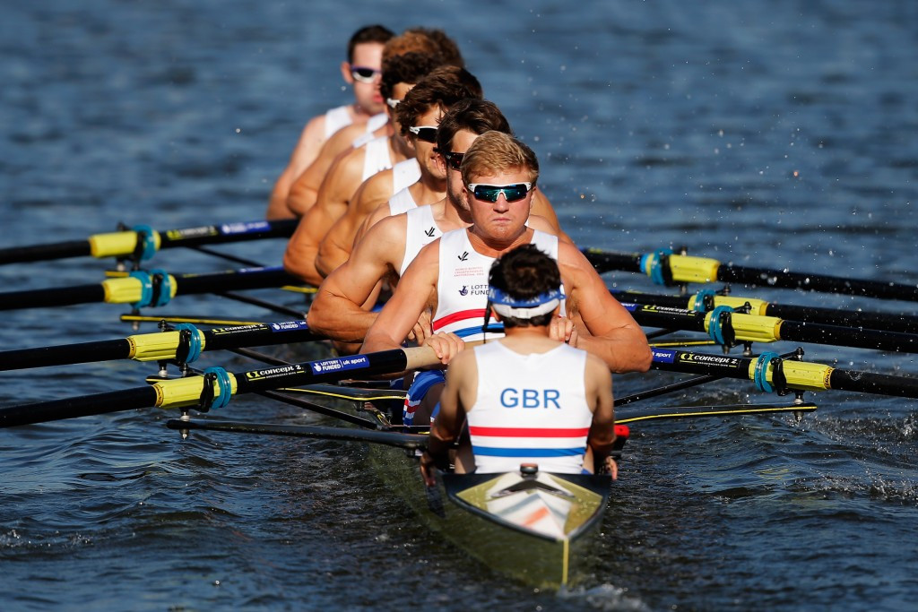 Britain's men's eight winning last year' world title. A shock defeat in their heat at the European Rowing Championships will test their early-season mettle ©Getty Images