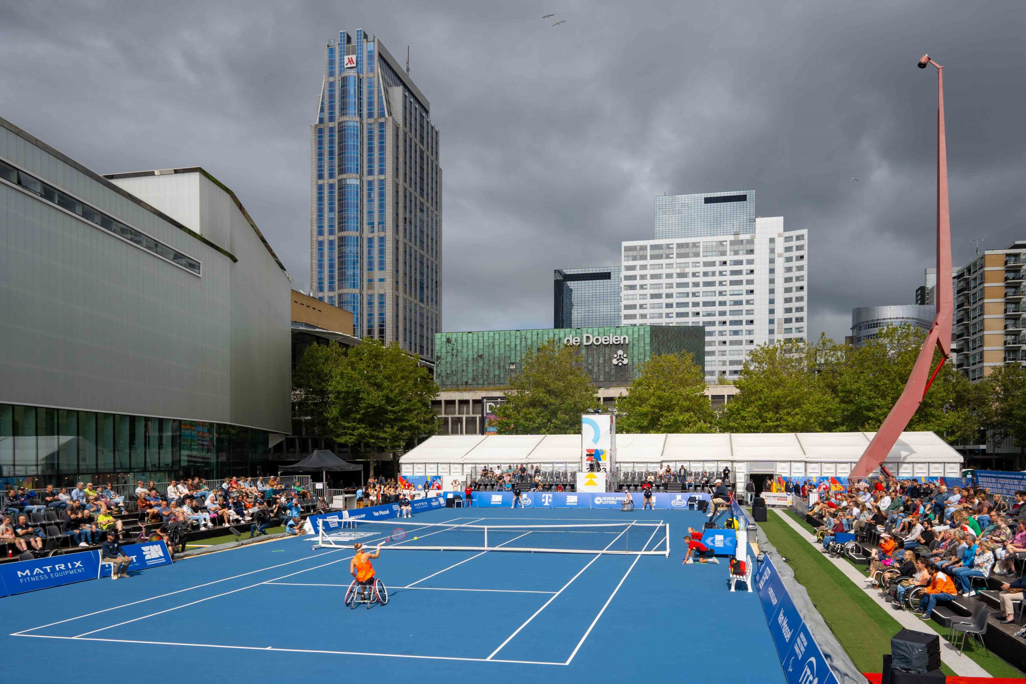 Dutch fans watched the action at Schouwburgplein in the centre of Rotterdam which staged the wheelchair tennis finals during the inaugural European Para Championships ©EPC