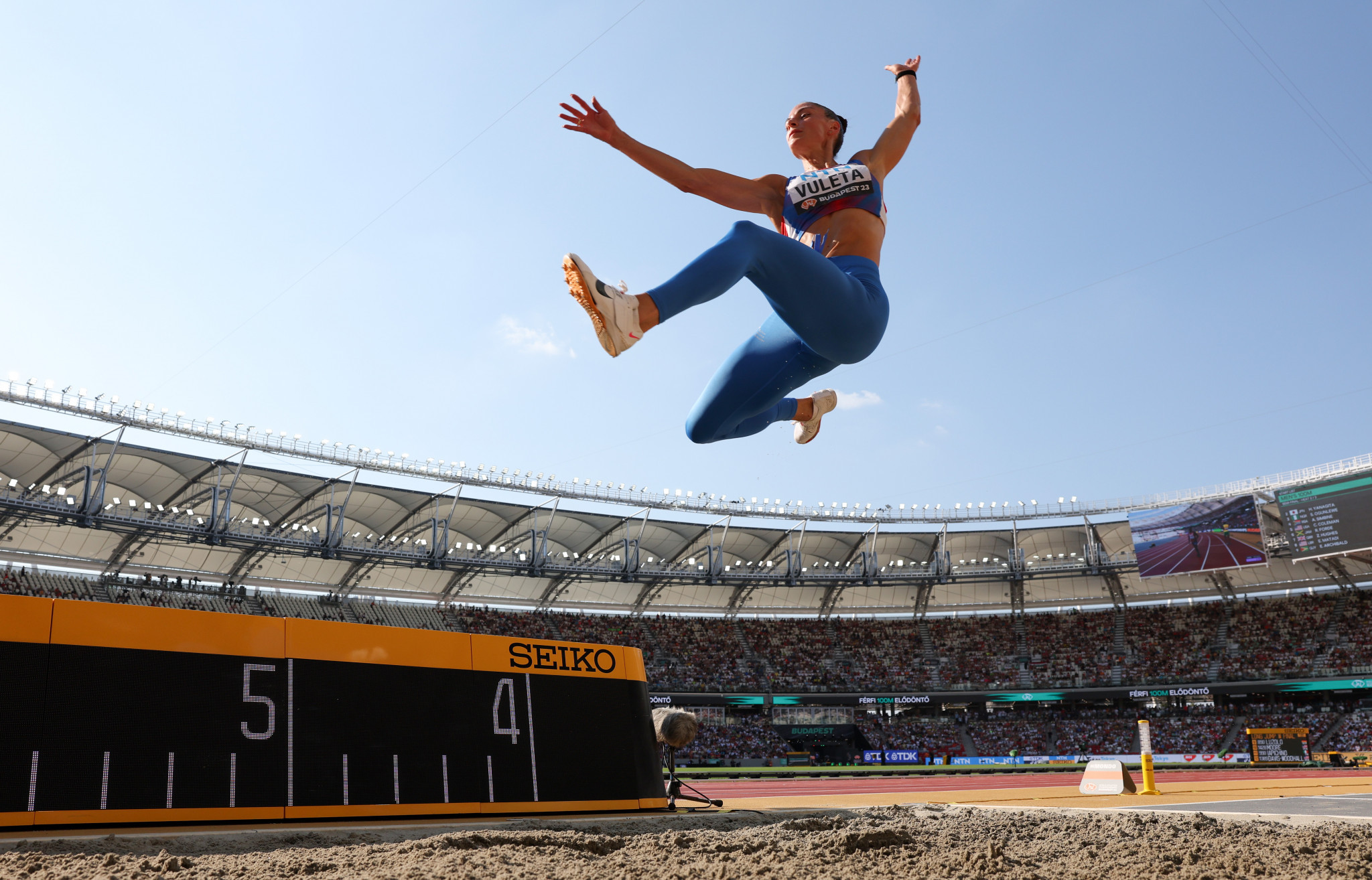 Serbia's Ivana Vuleta won the women's long jump final with a world-leading 7.14m ©Getty Images