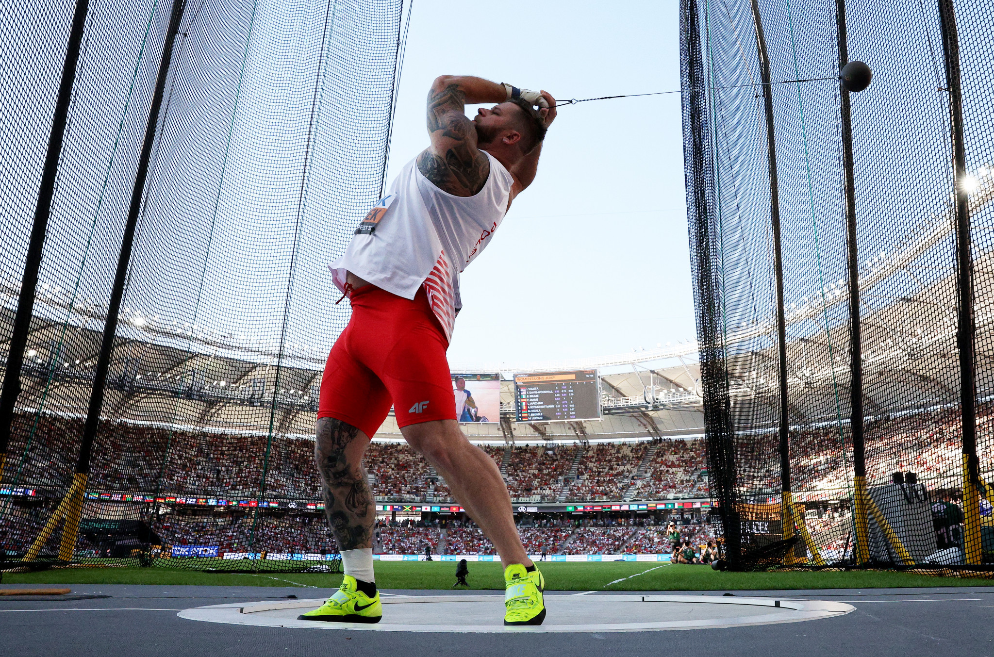 Paweł Fajdek of Poland had won five consecutive hammer throw golds at the World Championships dating back to 2013, but finished fourth in Budapest with 80.00m ©Getty Images