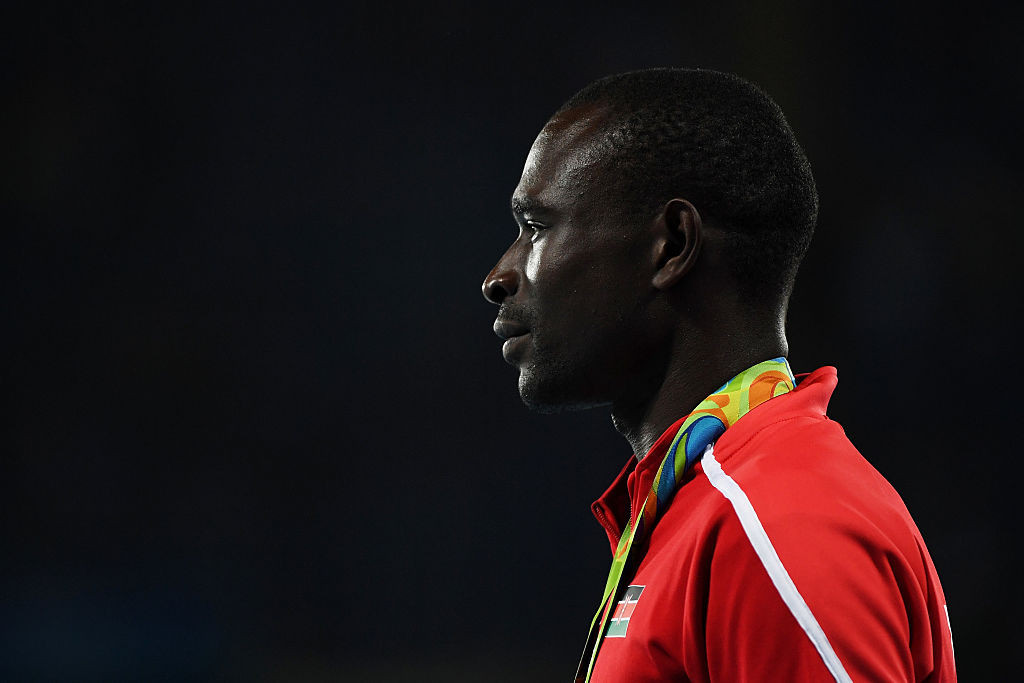 Kenya's world 800m record holder and double Olympic and world champion David Rudisha believes there is nothing like the adrenaline rush athletes can enjoy through competition ©Getty Images