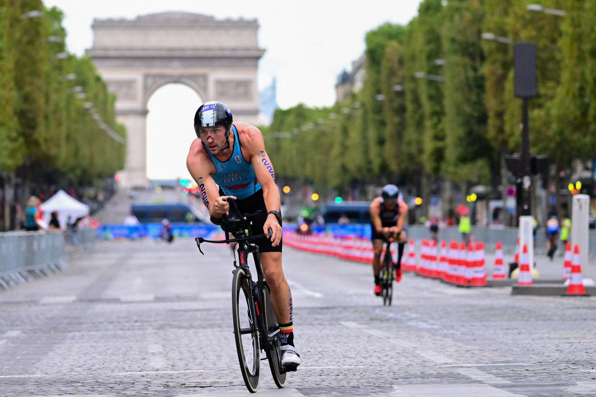 The Para triathlon test event adopted a duathlon format while an investigation was conducted into data discrepancies in the quality of the water in the Seine ©Getty Images