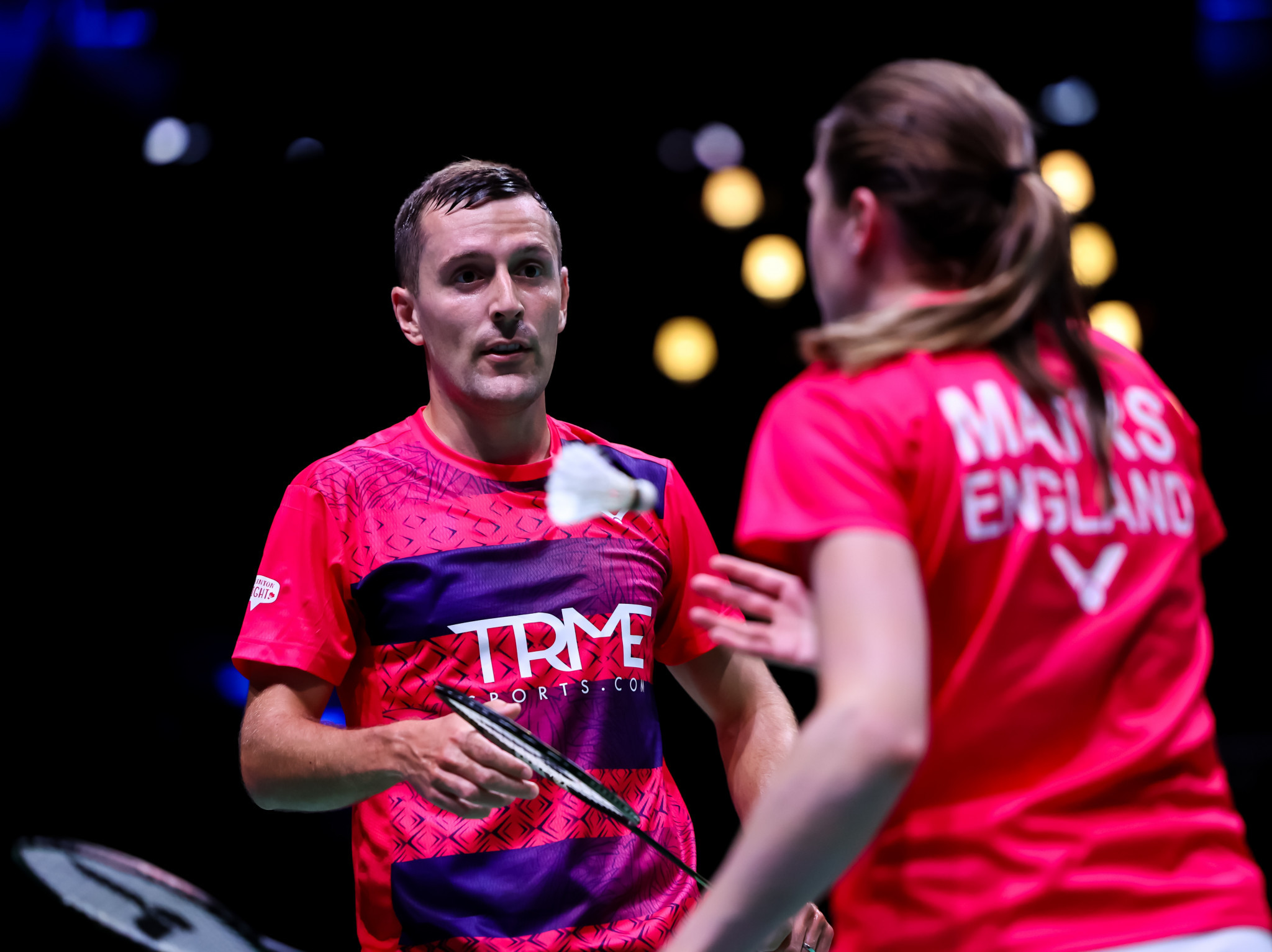 England's Gregory Mairs and Jenny Mairs were among the doubles pairings in action on day one ©Badmintonphoto