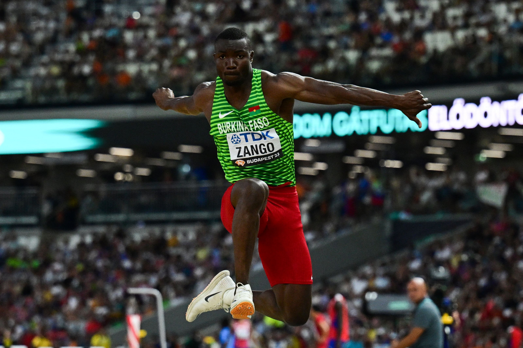 Burkina Faso's Hugues Fabrice Zango took men's triple jump gold after a previous bronze at the Olympics and silver at the World Championships ©Getty Images
