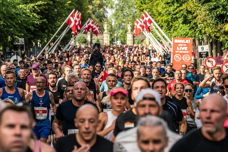 An increasing number of people are taking to the streets to compete in running events in Denmark ©CPH Half