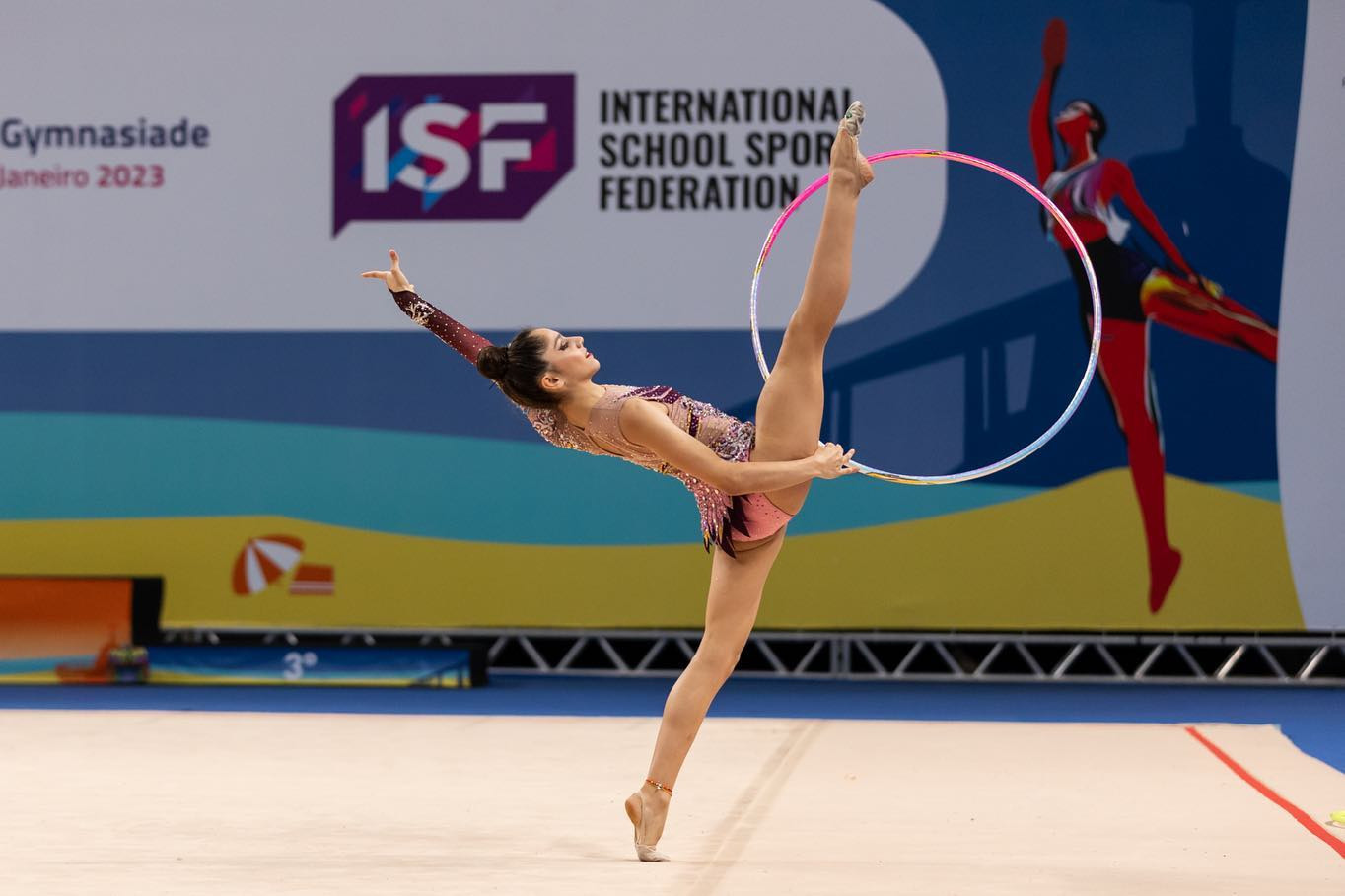 Gymnastics competitions was part of the sports programme today ©ISF