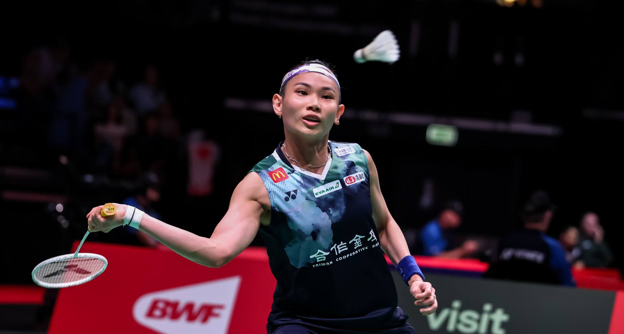 Chinese Taipei’s fourth seed Tai Tzu Ying silenced the home crowd with a three-game victory over Line Kjærsfeldt of Denmark ©Badmintonphoto