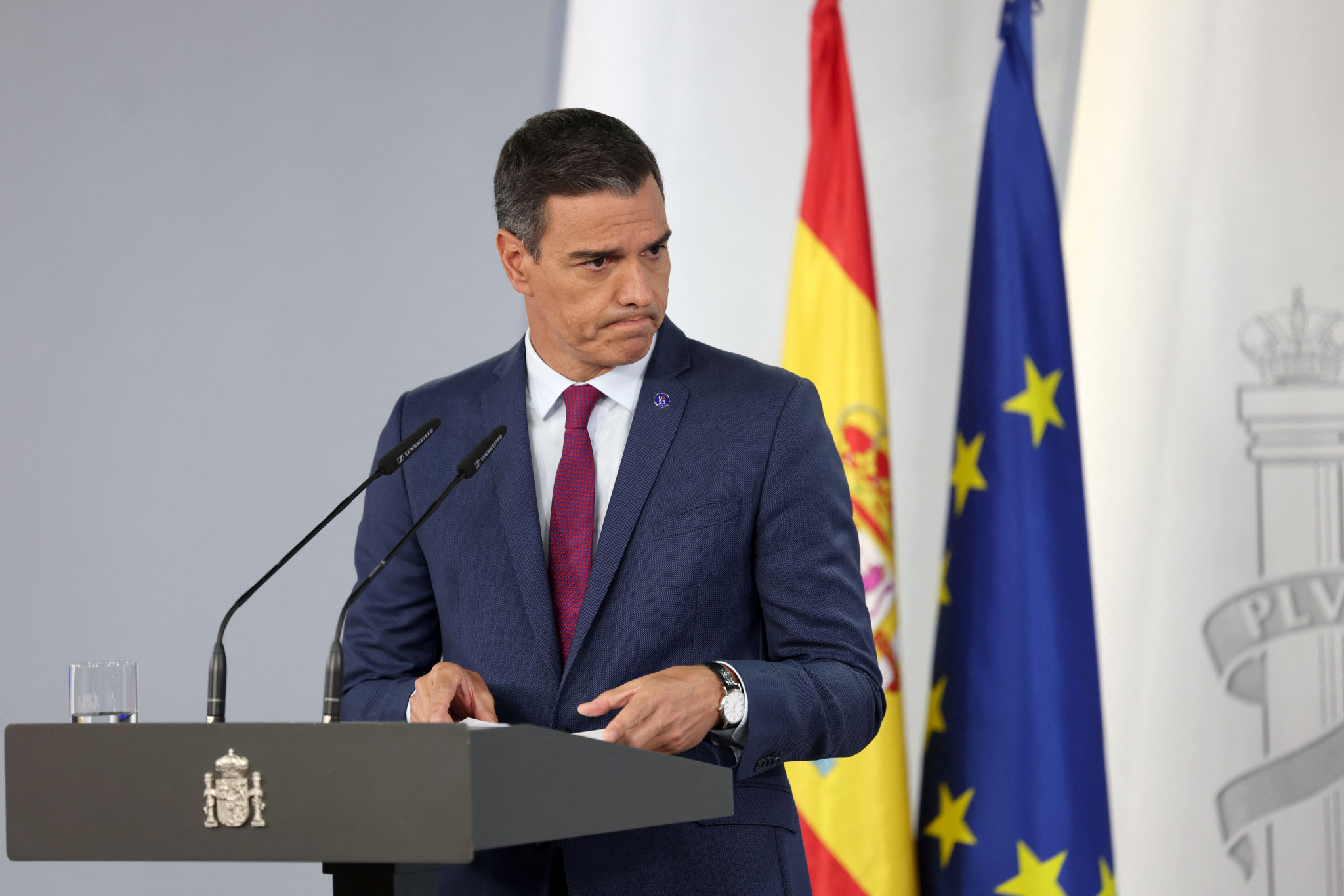 Prime Minister Pedro Sánchez was among those who strongly condemned Luis Rubiales' actions ©Getty Images