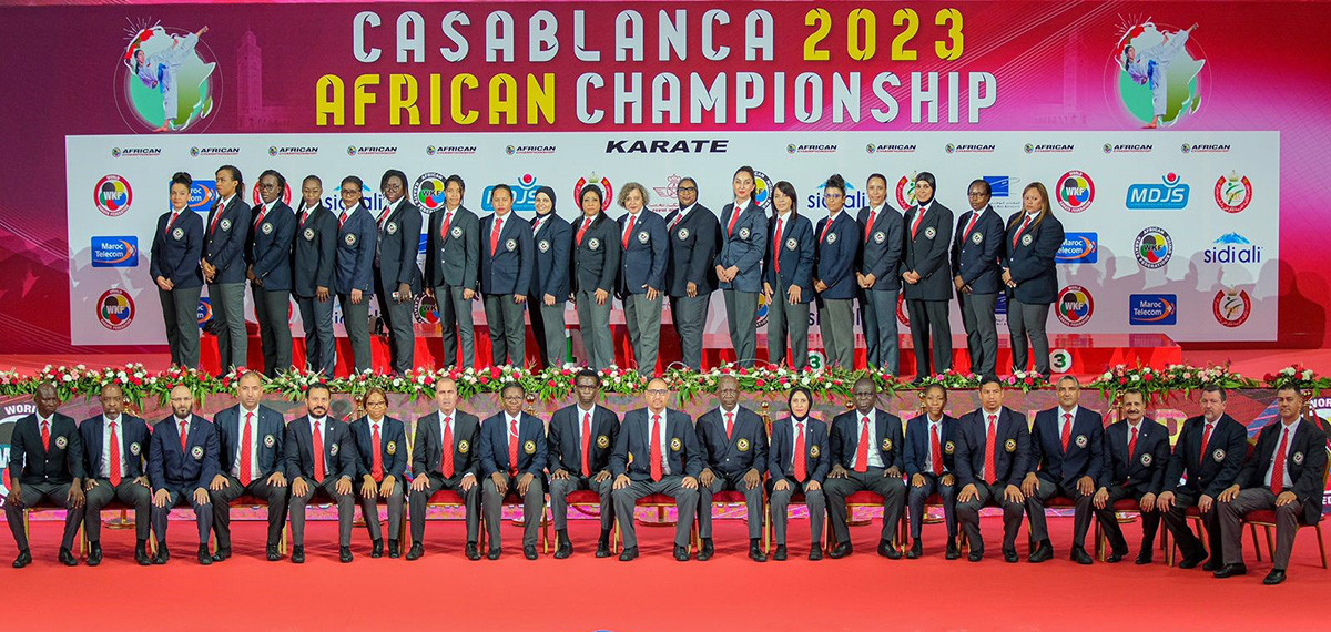 More than 110 referees and judges took part in the African Karate Championships in Casablanca ©WKF
