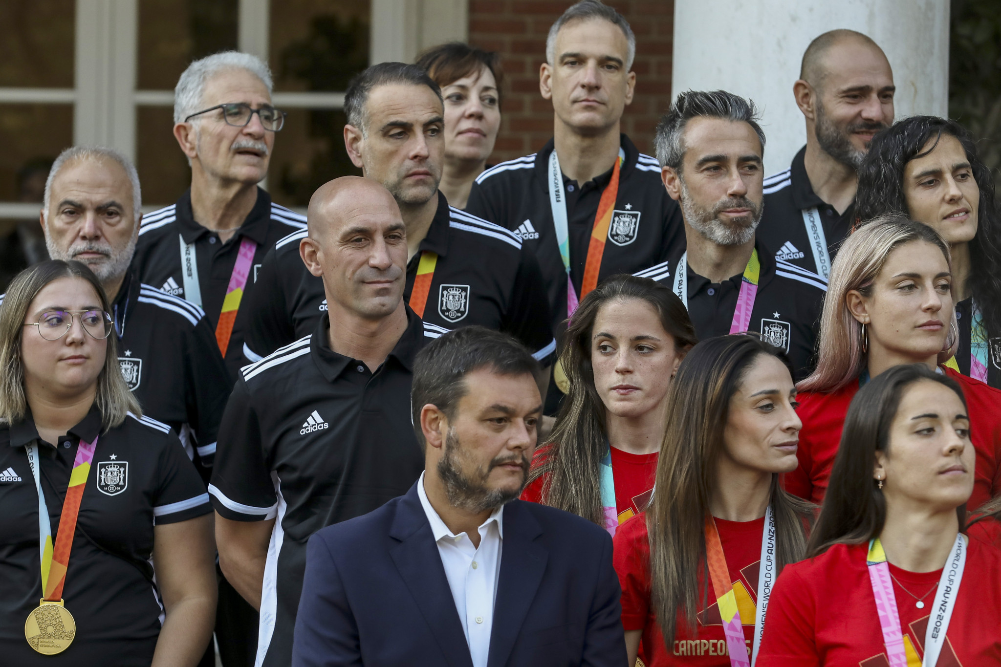 Luis Rubiales attends a reception for the Spain women's football team in the aftermath of their FIFA Women's World Cup win ©Getty Images