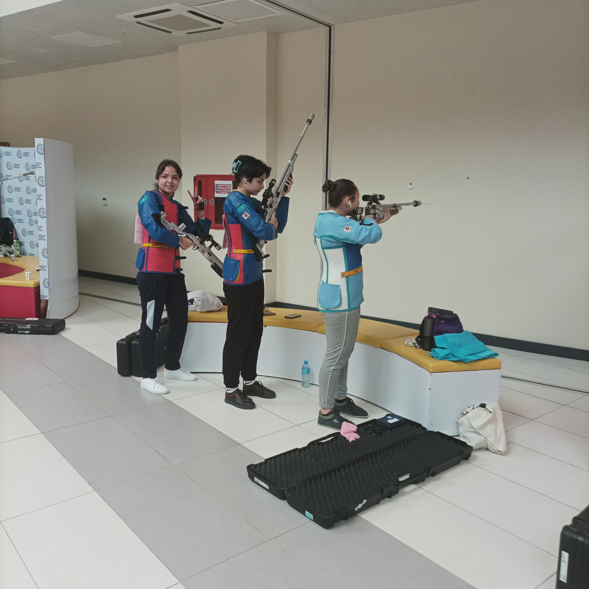 Areas of the Baku Shooting Centre are set aside for dry shooting so that competitors can hone their technique ©ITG 
