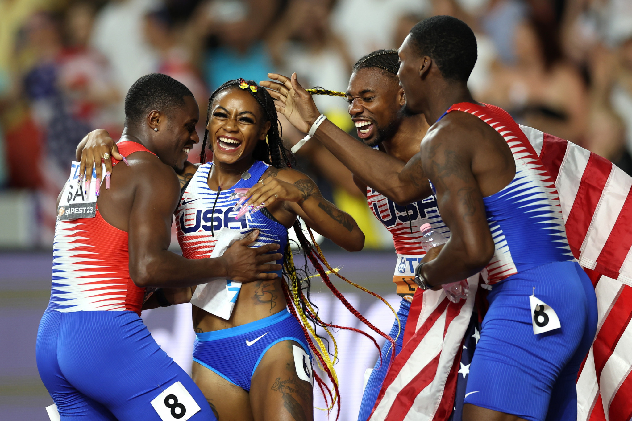 Lyles and Richardson anchor US to 4x100m relay double at World Athletics Championships