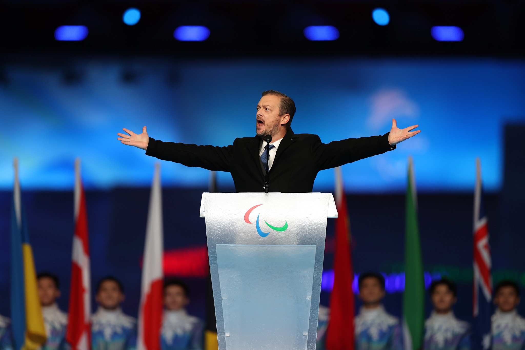 IPC President Andrew Parsons, pictured at the Beijing 2022 Winter Paralympics, believes the decision that will be taken next month over Russian participation at Paris 2024 will be respected whichever way it goes ©Getty Images