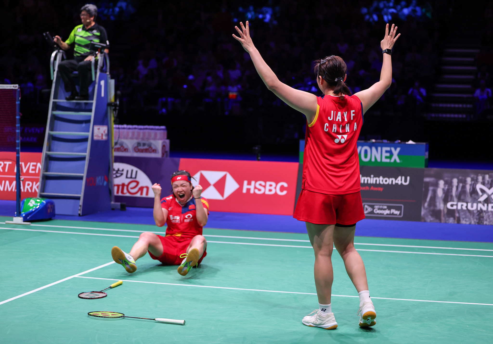 Top seeds Chen Qingchen, left, and Jia Yifan, right, of China proved too strong for Indonesia's Apriyani Rahayu and Siti Fadia Silva Ramadhanti ©Badmintonphoto