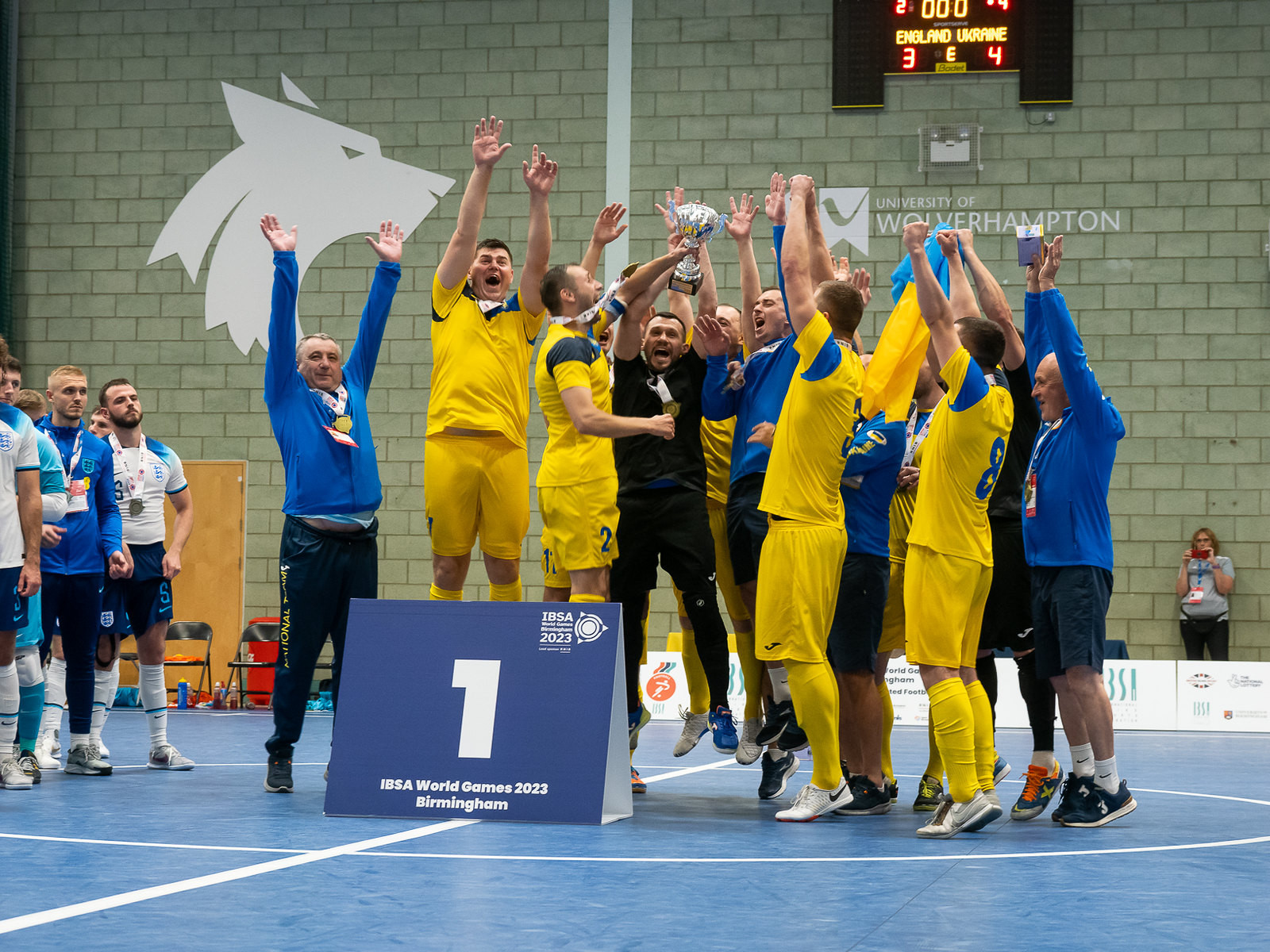 Ukraine won the men's partially sighted football world title for a third year running after beating England 4-3 ©David Hall