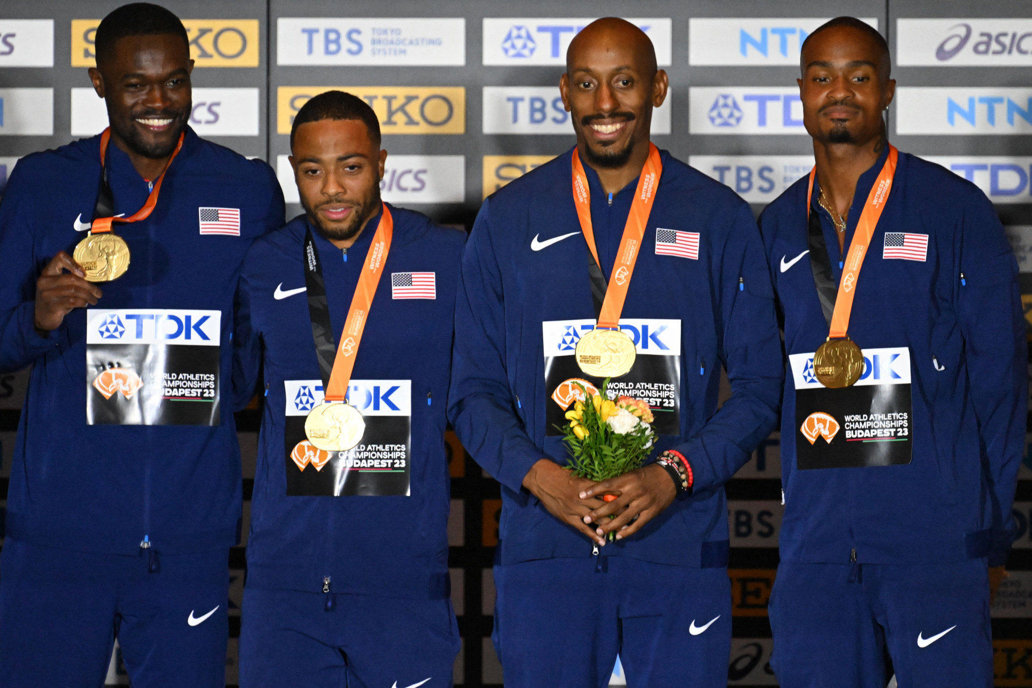 The United States finished the World Athletics Championships top of the medals table with 12 golds after their men's 4x400m relay triumph ©Getty Images