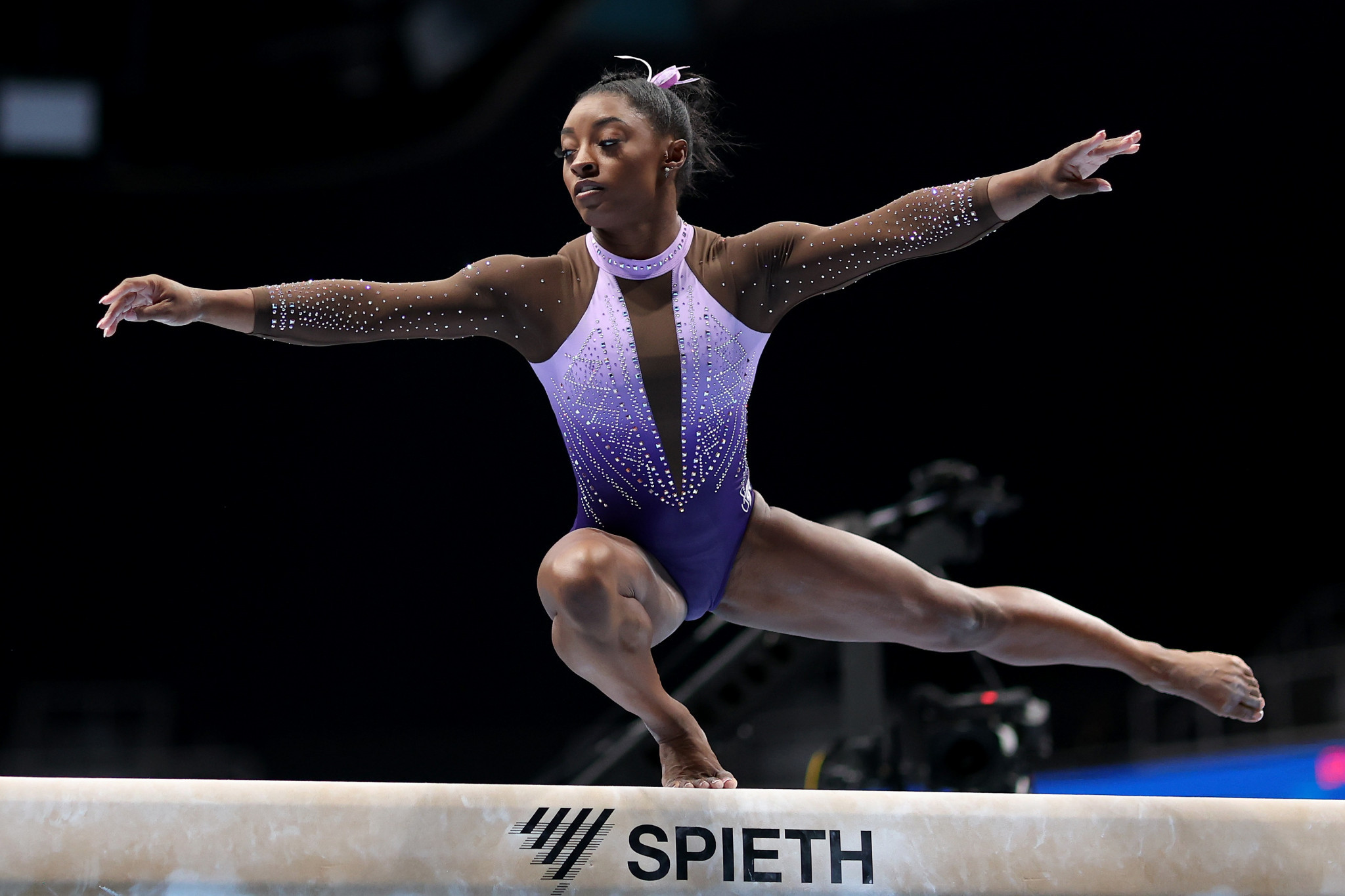 Simone Biles claimed the all-around title for a record eighth time ©Getty Images