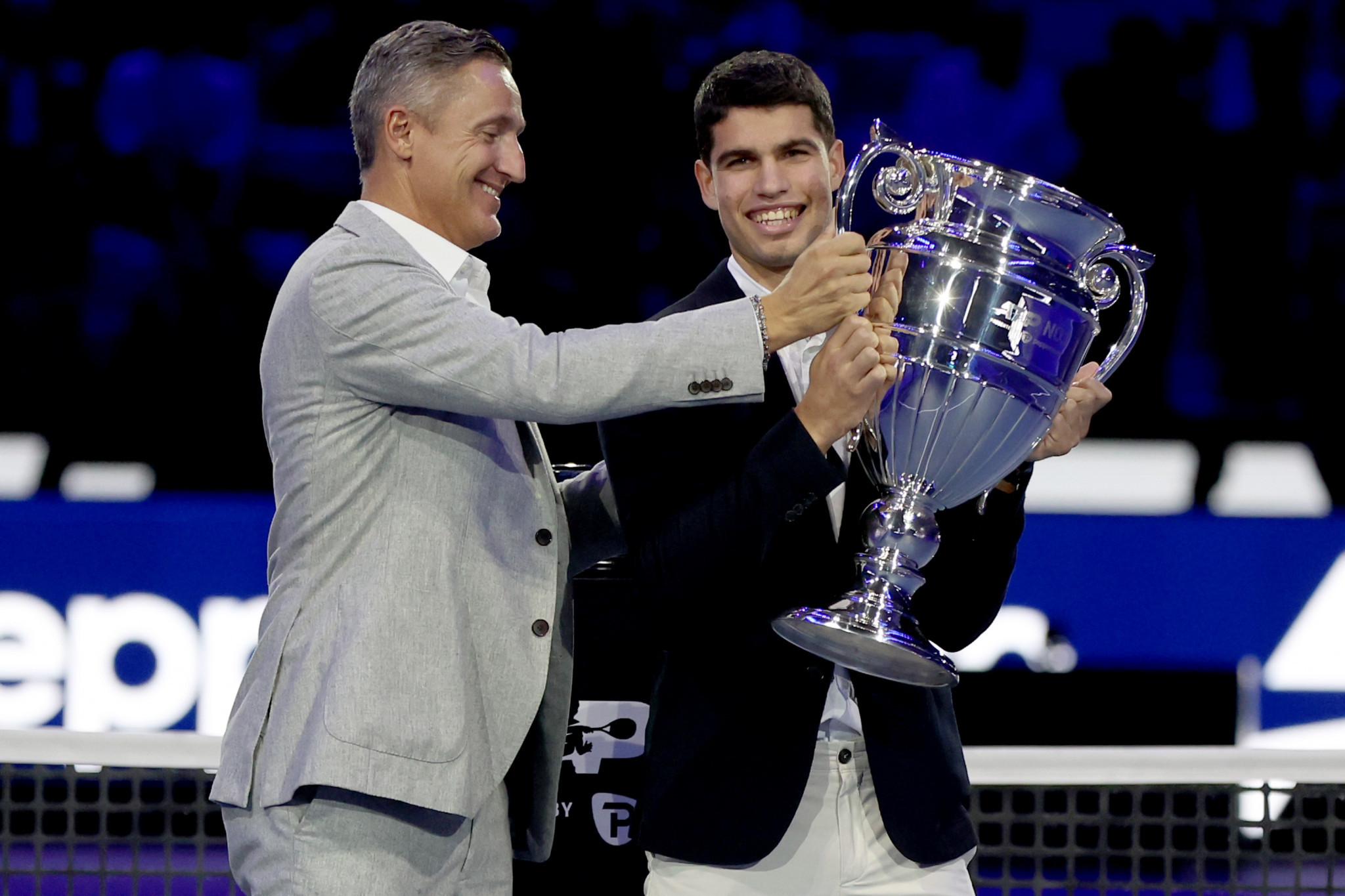 ATP chairman Andrea Gaudenzi, left, said the new initiative represented the organisation's committment to players' careers ©Getty Images