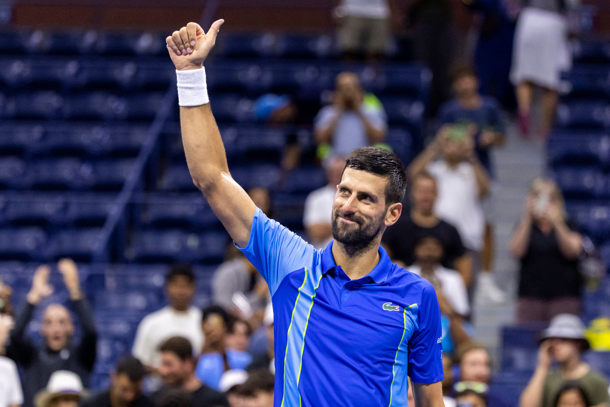 Serbia's Novak Djokovic enjoyed a winning return to the US Open against France's Alexandre Müller ©Getty Images