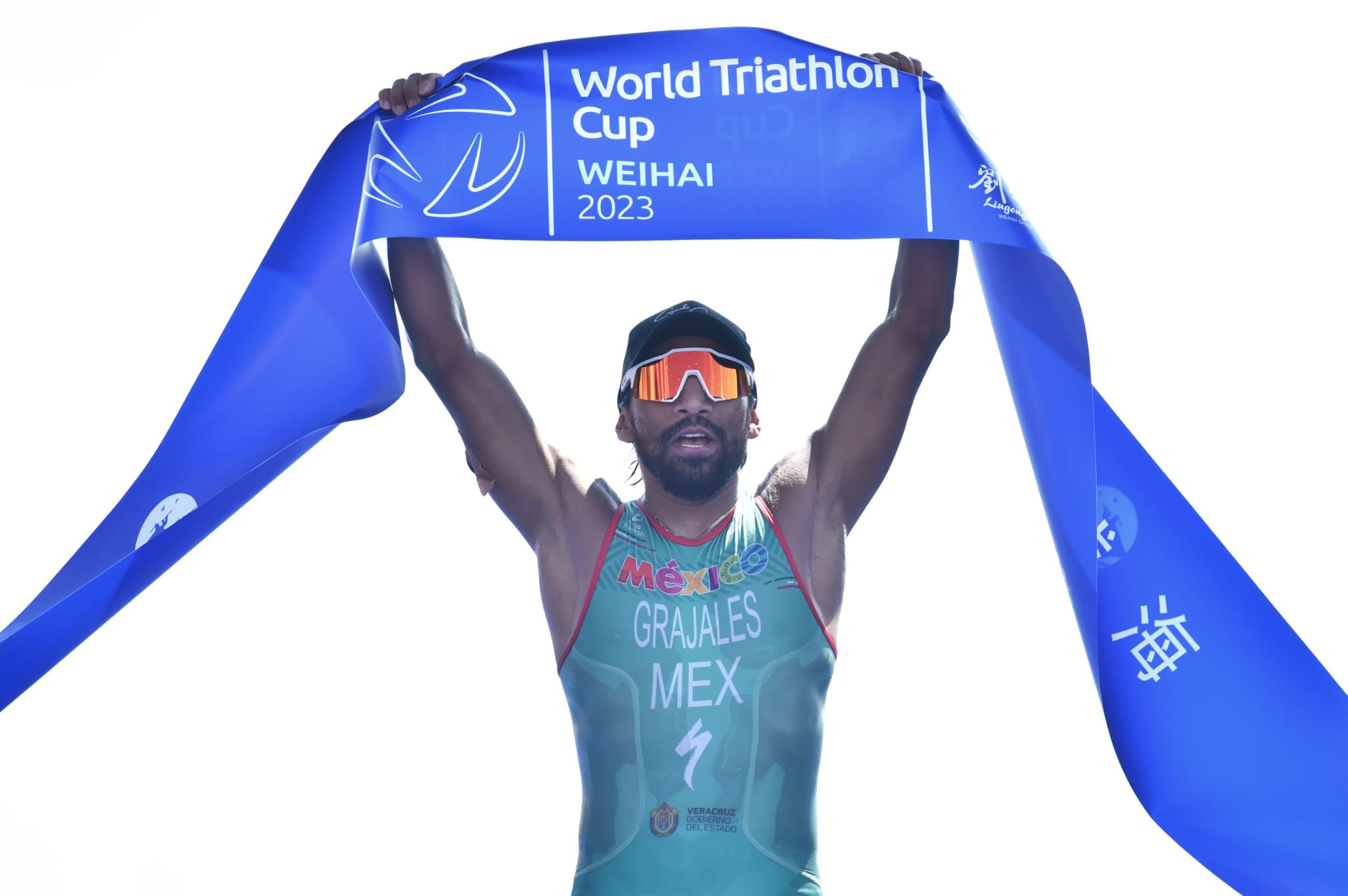 Mexico's Crisanto Grajales triumphed in the men's race at the World Triathlon Cup in Weihai ©World Triathlon