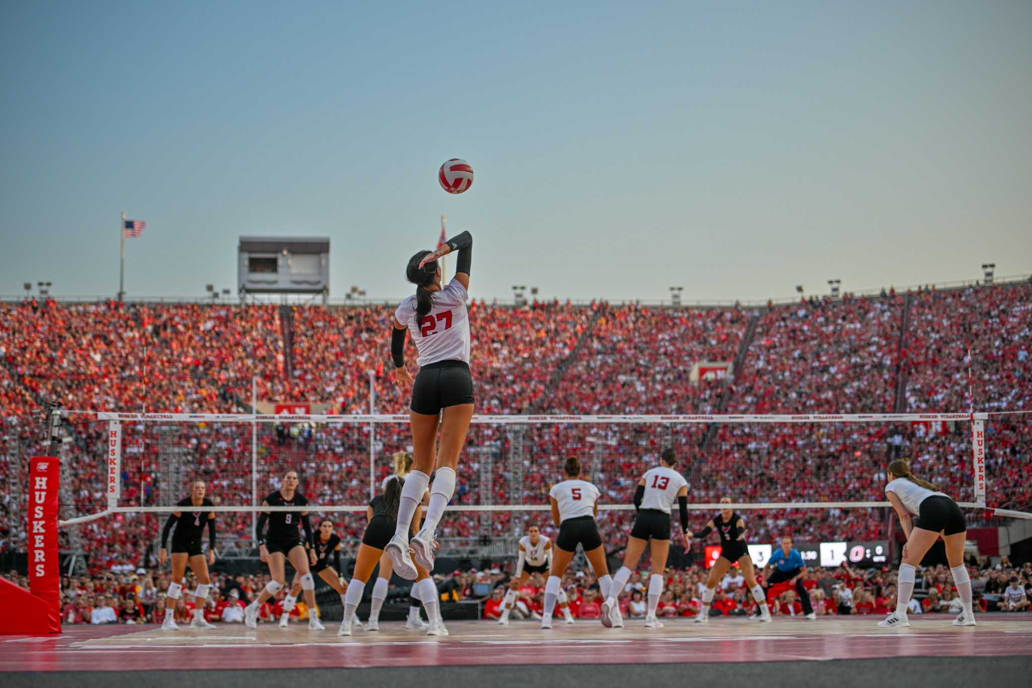 The University of Nebraska's Volleyball Day saw a world record set for attendance at a one-day women's sport event ©Getty Images