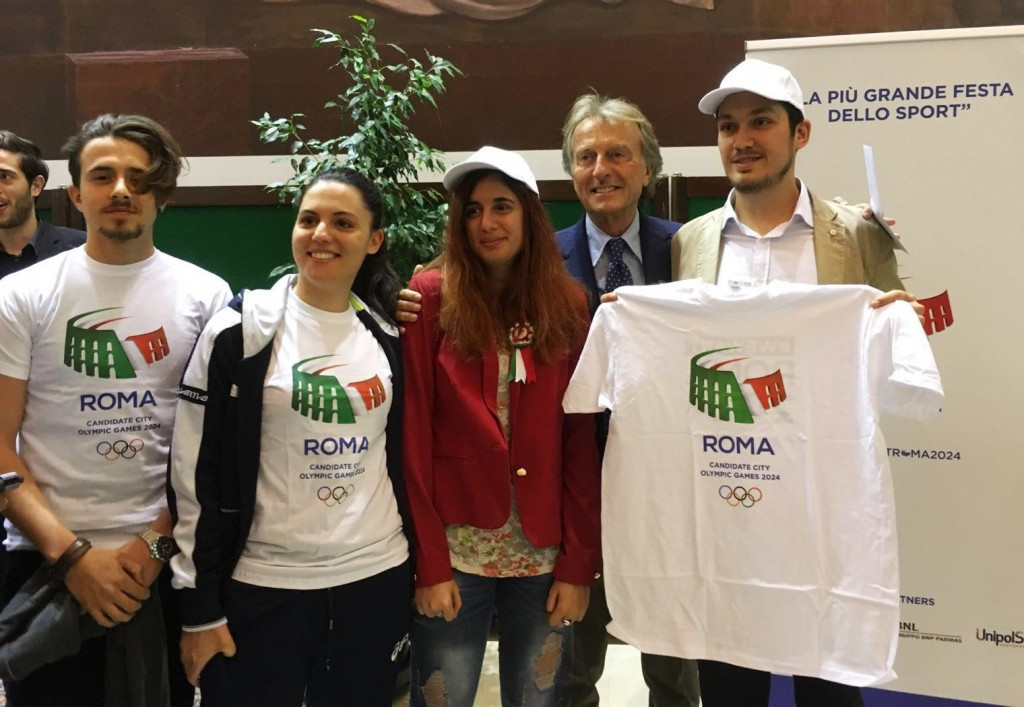 Rome 2024 President Luca di Montezemolo greeted students at the event