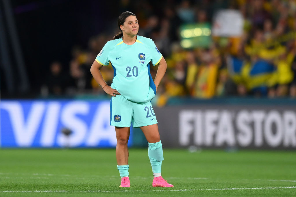 Sam Kerr, captain of the Australian women's football team, called for more funding following Matildas' semi-final defeat against England in the Women's World Cup ©Getty Images