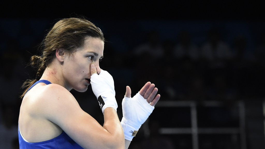 Ireland’s Katie Taylor suffered a shock semi-final defeat at the AIBA European Olympic Qualification Event at the Mustafa Dağıstanlı Spor Salonu in Samsun today ©Getty Images