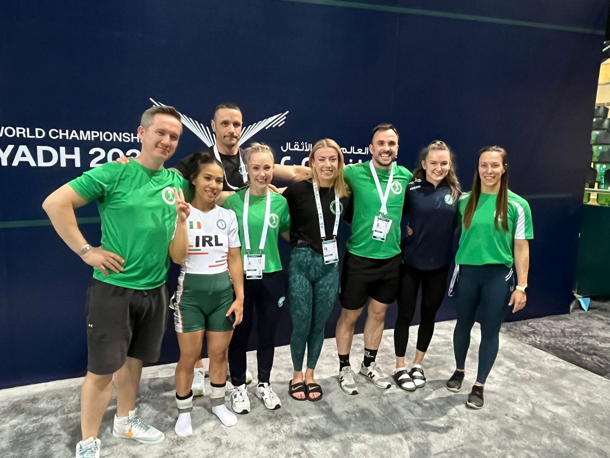 Ireland's delegation at the IWF World Championships in Riyadh ©ITG