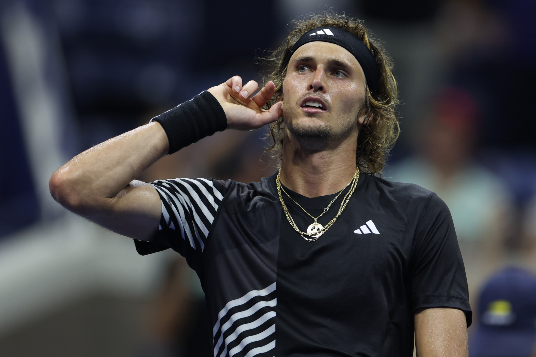  Alexander Zverev's intense five-set win over Italy's Jannik Sinner at the US Open was marred by a fan shouting "the most famous Hitler phrase" ©Getty Images