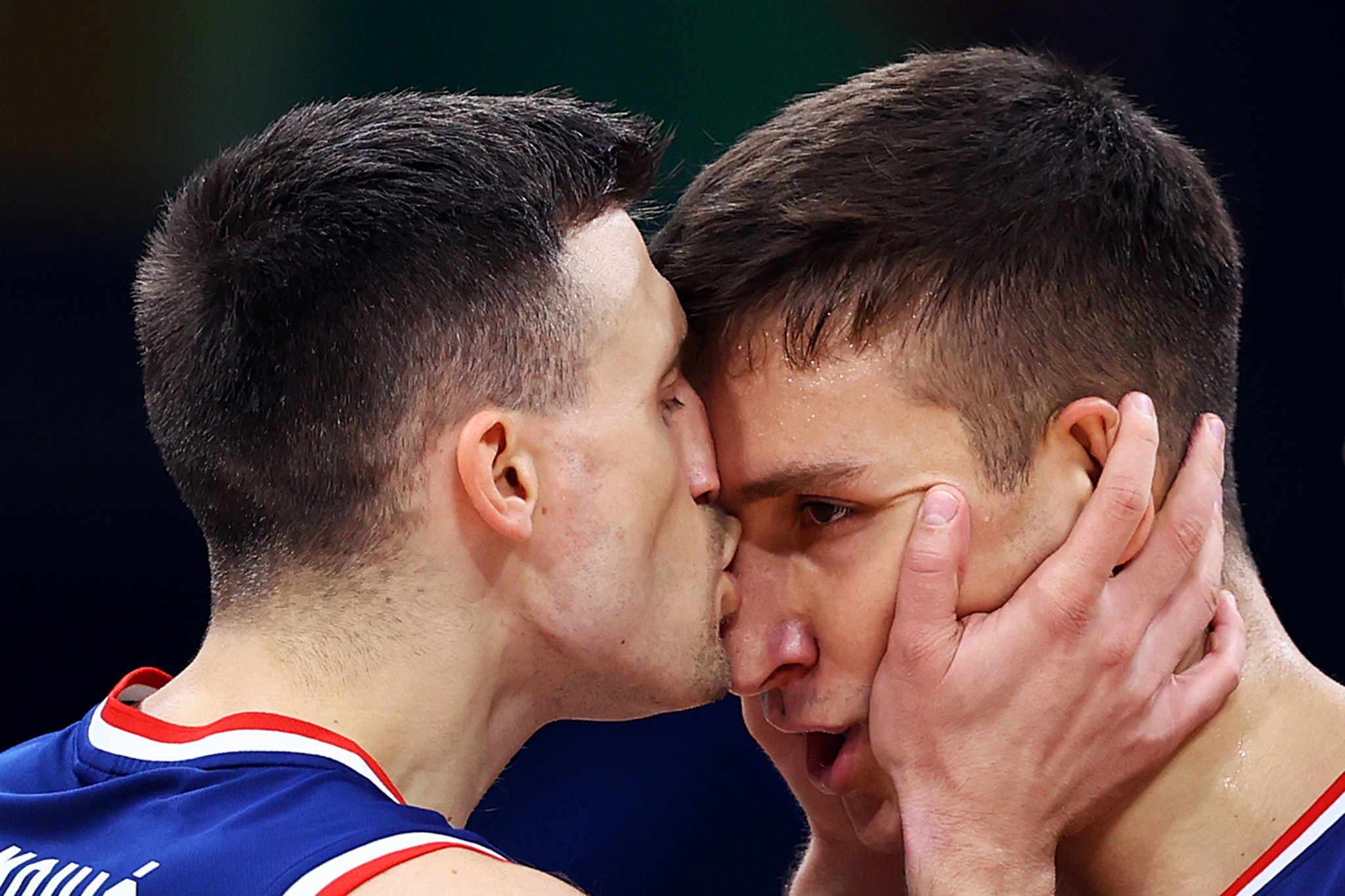Bogdan Bogdanovic, left, top scored for Serbia in their quarter-final win over Lithuania ©Getty Images