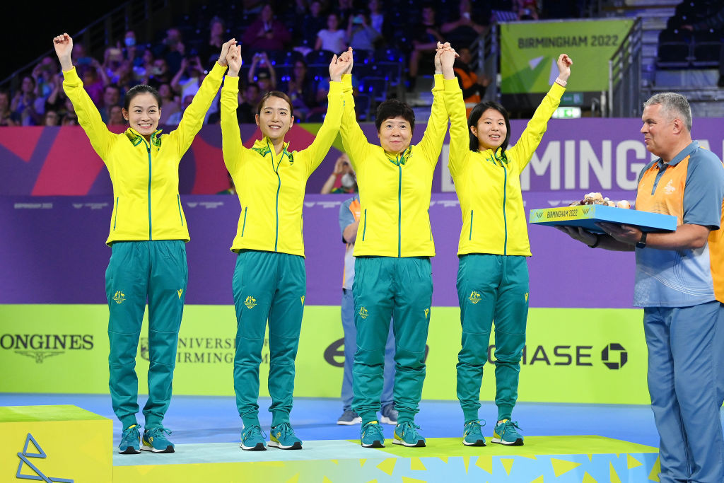 The Australian women's table tennis team have qualified again for the Olympics ©Getty Images