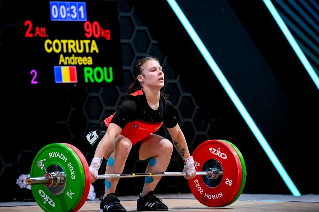Romania's Andreea Cotruta was among the participants in the women's 55kg division ©IWF