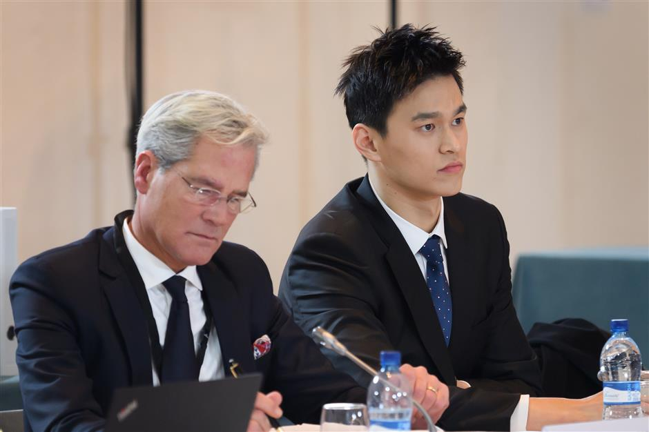 The Court of Arbitration for Sport shortened an eight-year ban on Sun Yang after the panel chairman had posted anti-China comments on social media ©Getty Images