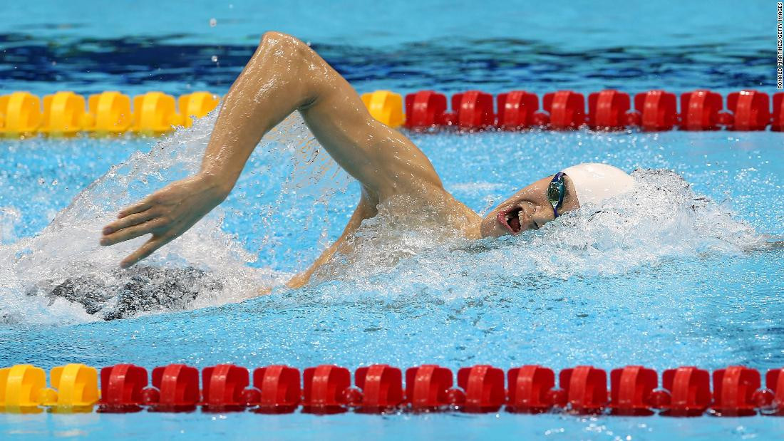 Sun Yang is the first male swimmer in history to earn Olympic and World Championship gold medals at every freestyle distance from 200 to 1500 metres ©Getty Images