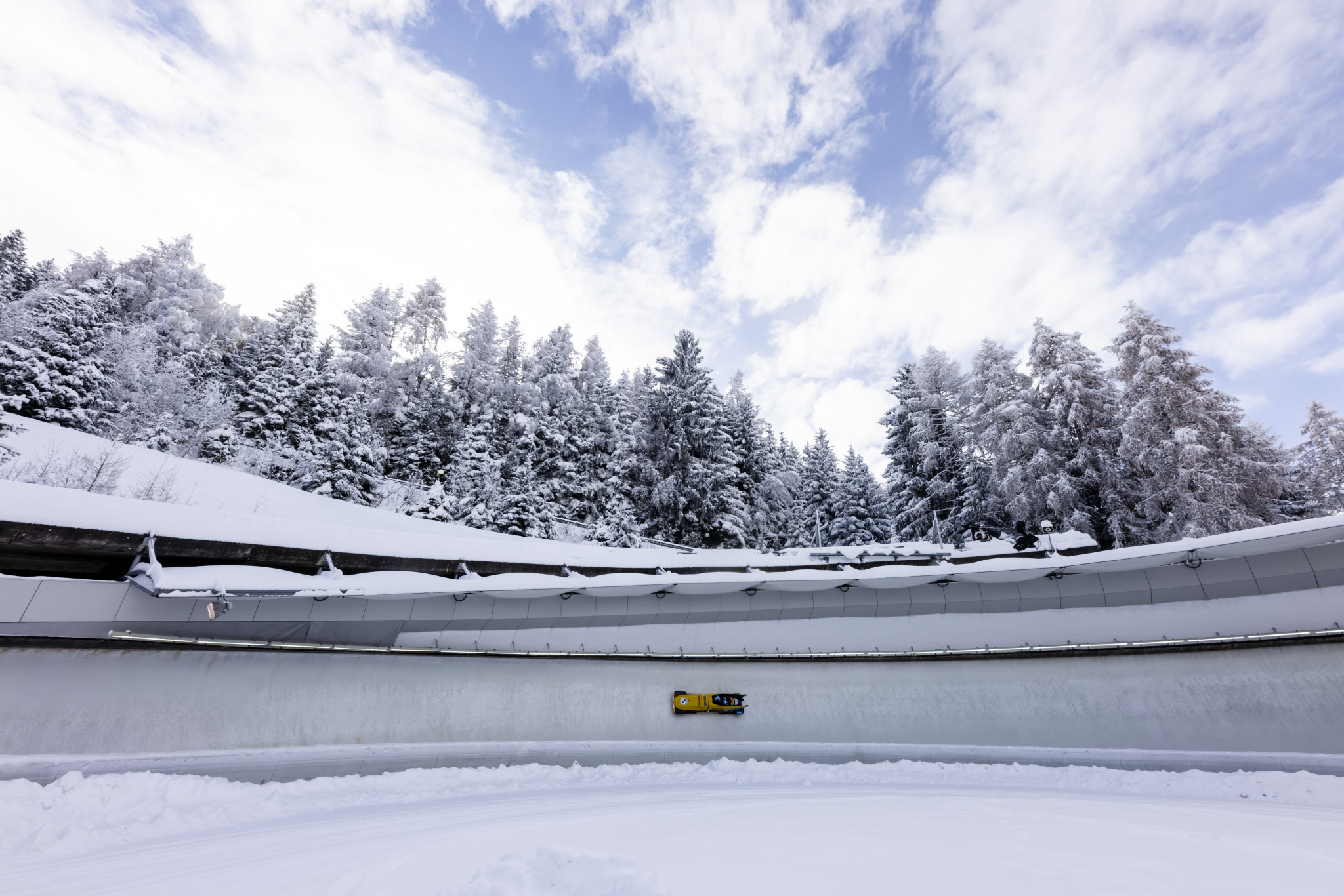 The Innsbruck Igls sliding centre in Austria stands ready to host bobsleigh, skeleton and luge events for the Milan Cortina 2026 Winter Olympics if the proposed work on the Eugenio Monti track cannot be done in time ©Getty Images 