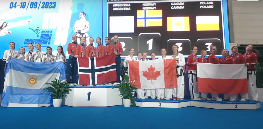 Victory in the women's team pattern final against Argentina ensured Norway topped the medals table with five golds, four silvers and six bronzes in Tampere ©ITF