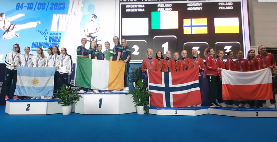 Ireland won the women's team sparring event on the final day of the ITF World Championships ©ITF