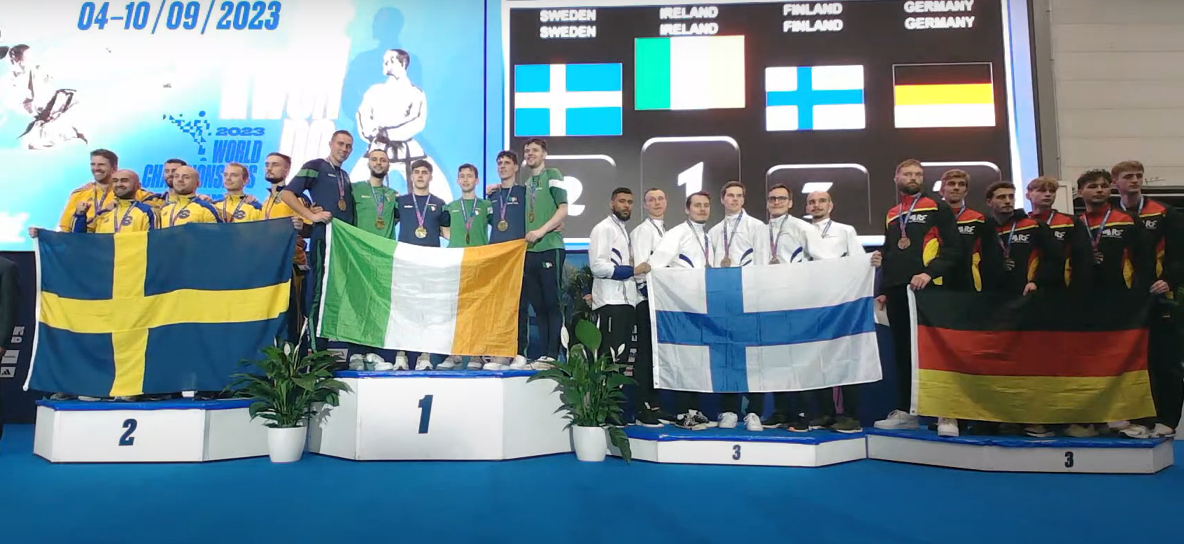 Ireland's men triumphed in their team sparring event to ensure the nation finished with five golds at the ITF World Championships ©ITF