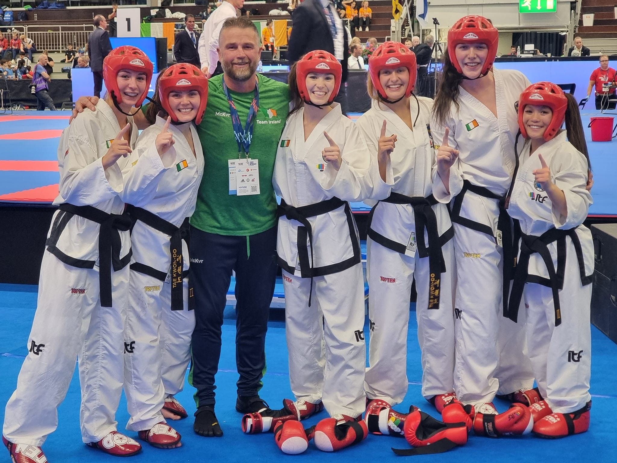 Success for Ireland including in the women's team sparring ensured they finished second on the medals table with five golds ©Irish Taekwon-Do Association
