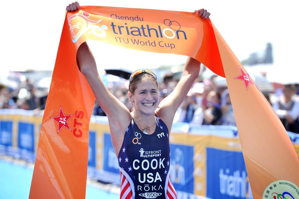 The United States' Summer Cook picked up her maiden ITU World Cup victory