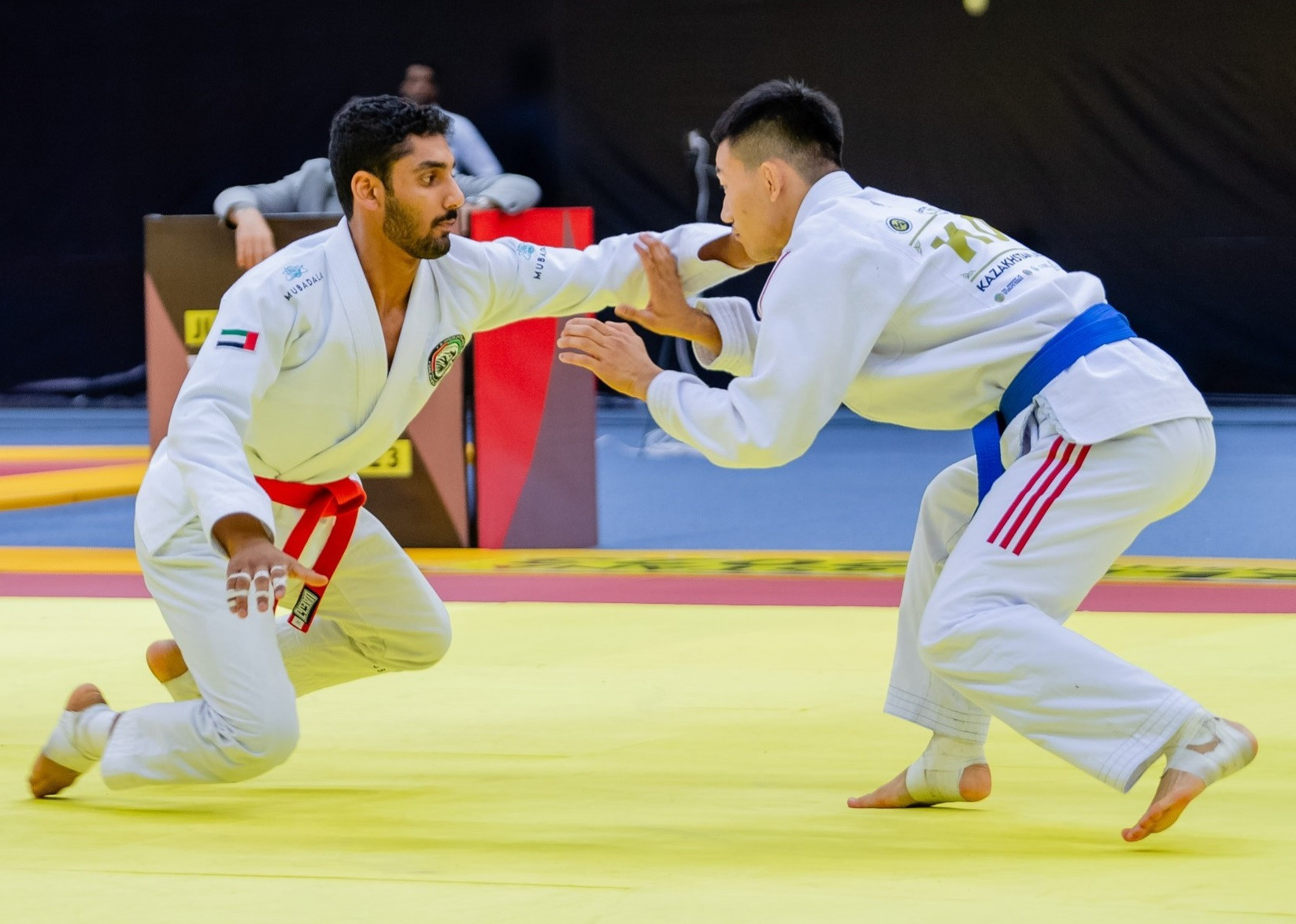 Khaled Al Shehhi, left, of the United Arab Emirates is aiming for glory at the Abu Dhabi World Professional Jiu-Jitsu Championship in November ©Action UAE