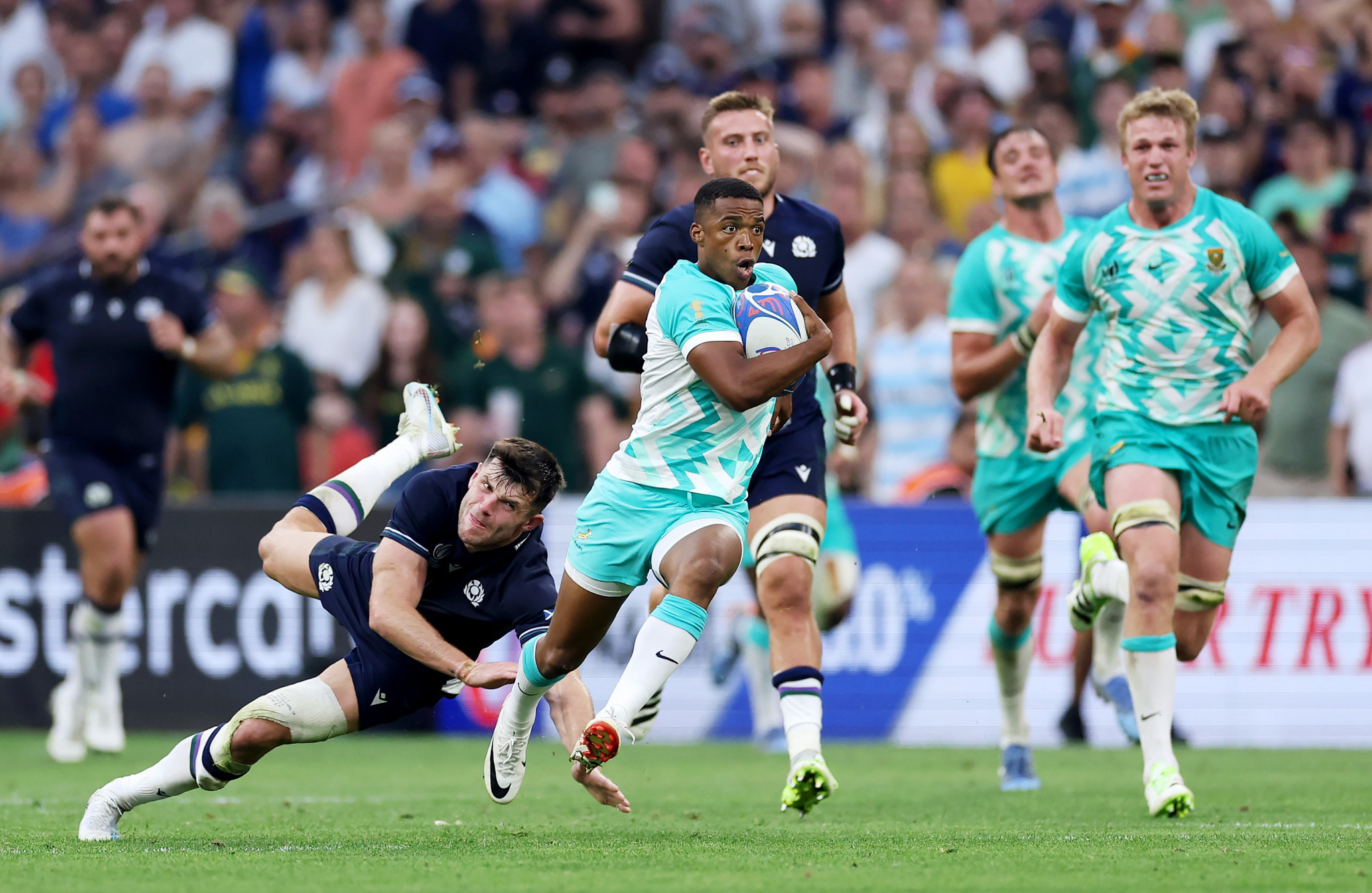South Africa begin Rugby World Cup defence with win over Scotland